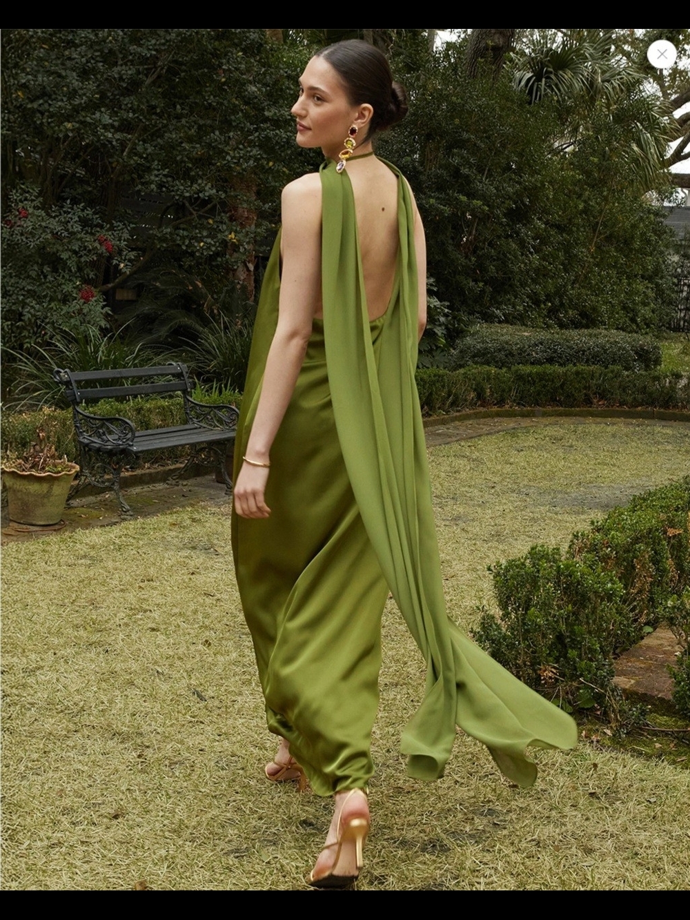 Few Moda O.P.T. Alessia Halter Neck Maxi Dress In Clover